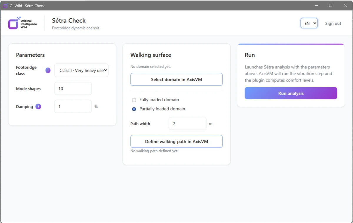 Set parameters and pick walking surface